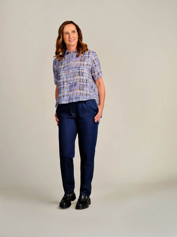 7251 Dames blouse korte mouwen