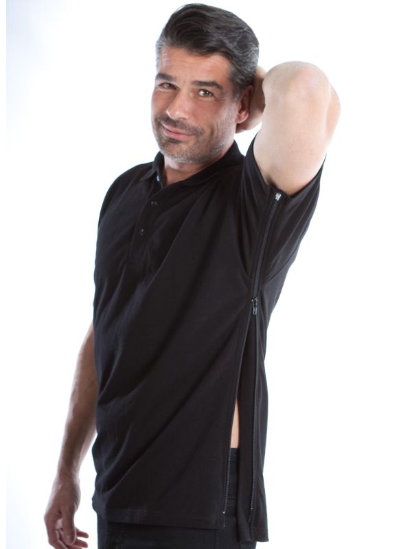 7259 Heren poloshirt met rits