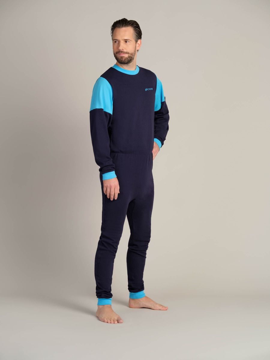 Tricot Jumpsuit with zipper back | Anti-strip | Alzheimer clothing |