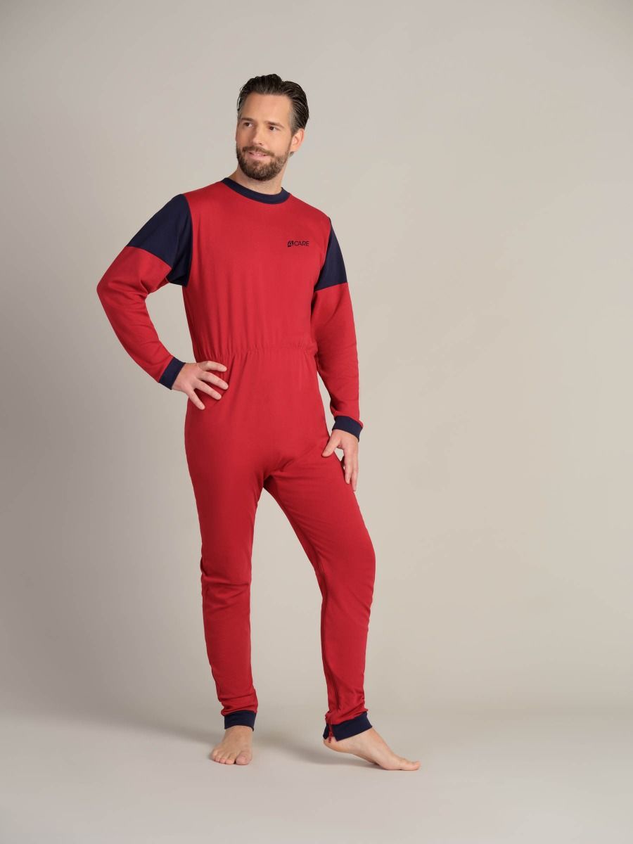 Jumpsuit with leg zipper | Back zipper | Convenient for the carers |