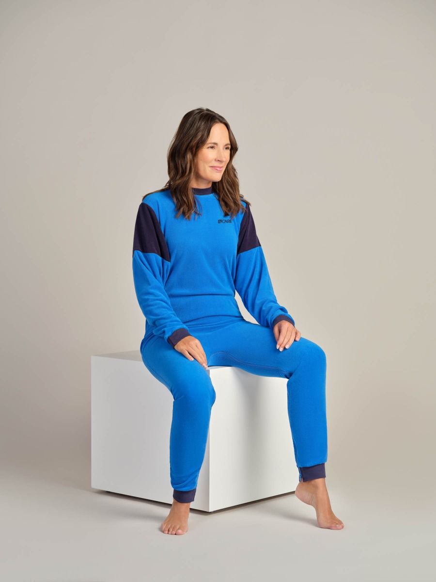 Jumpsuit with crotch zipper closure | Back zipper | Dementia clothing