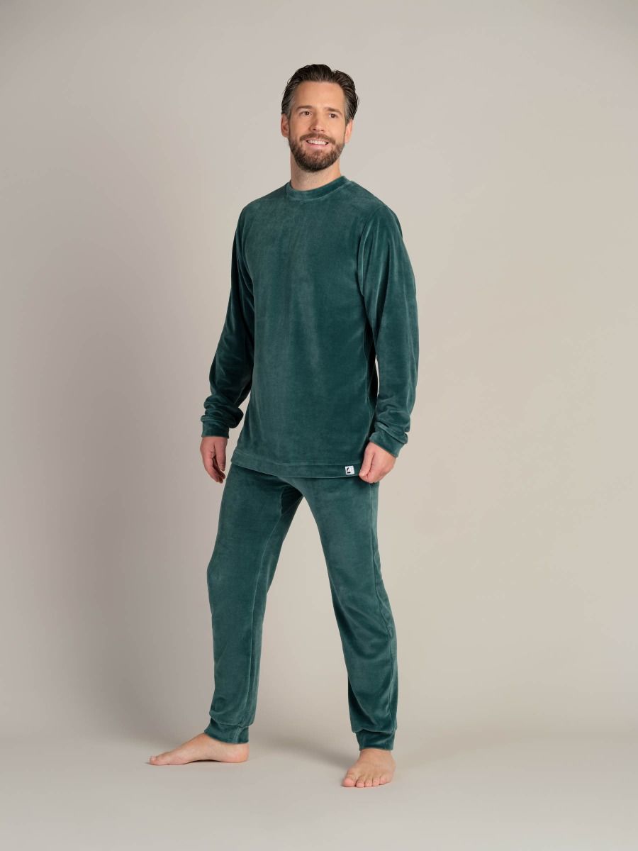 1095 Heren velours hansop met rugrits