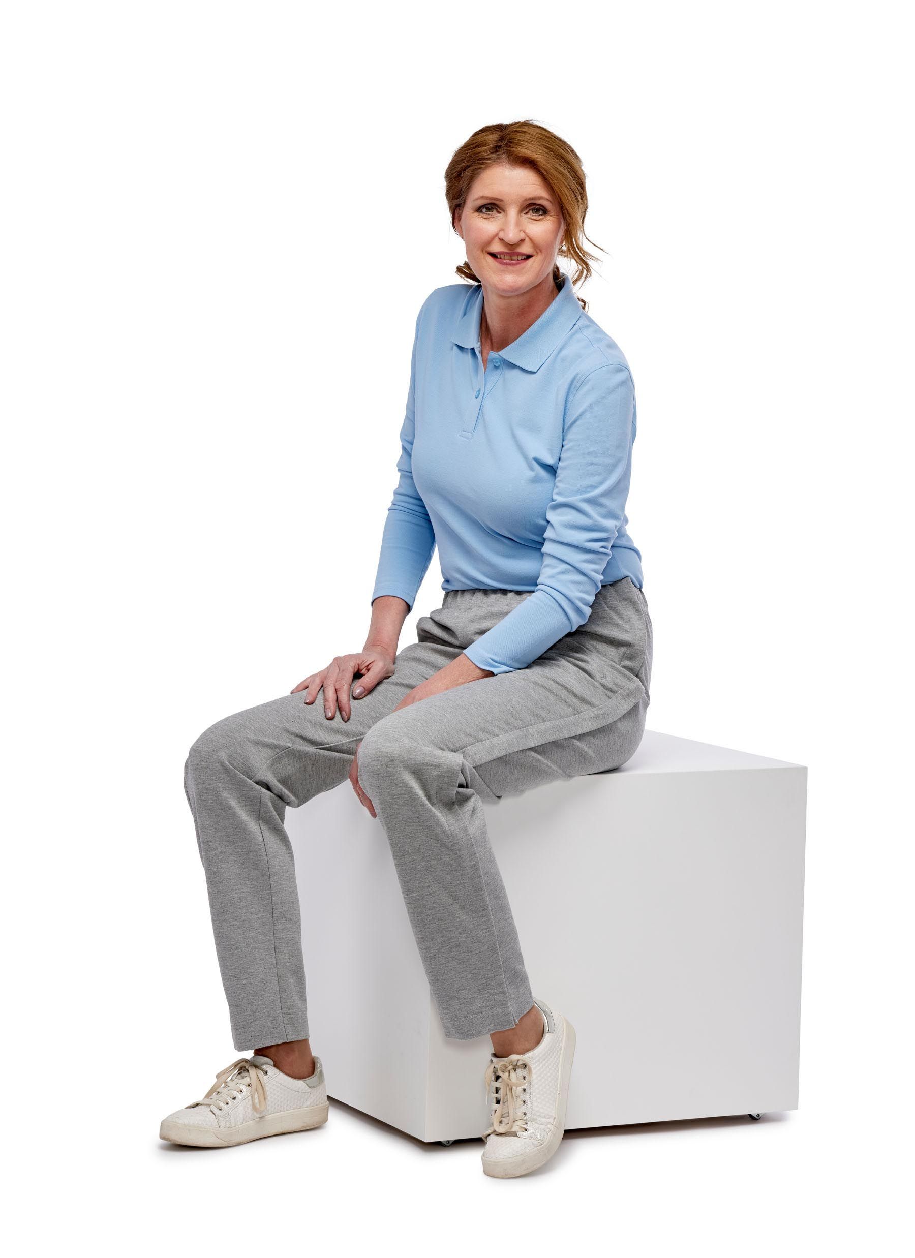 7187 Stretch broek met rits