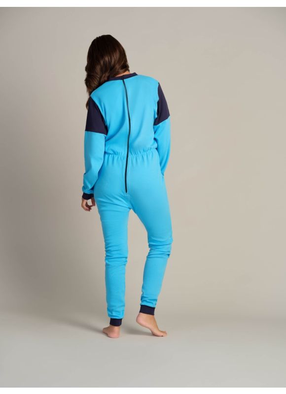 Jersey jumpsuit with back zipper | Pyjama look | Easy to dress |